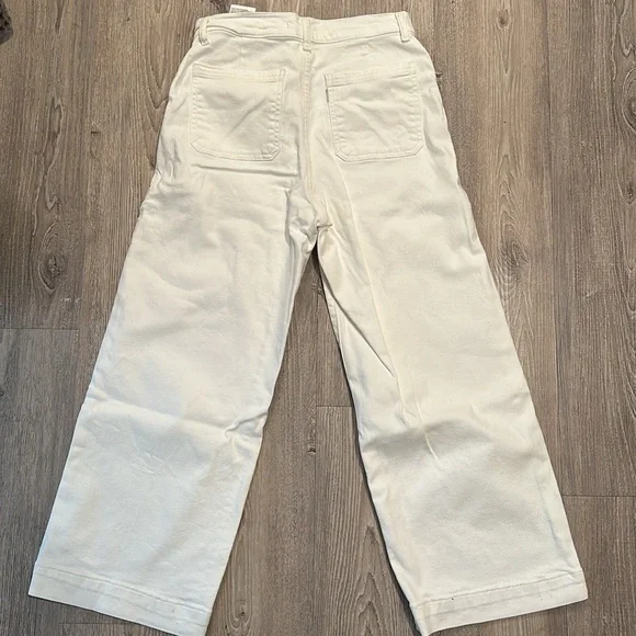 LEVI'S Ribcage Wide Leg Crop - White - Picture 4 of 7